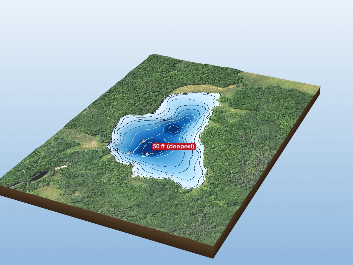 Depth map of Holy Water Lake