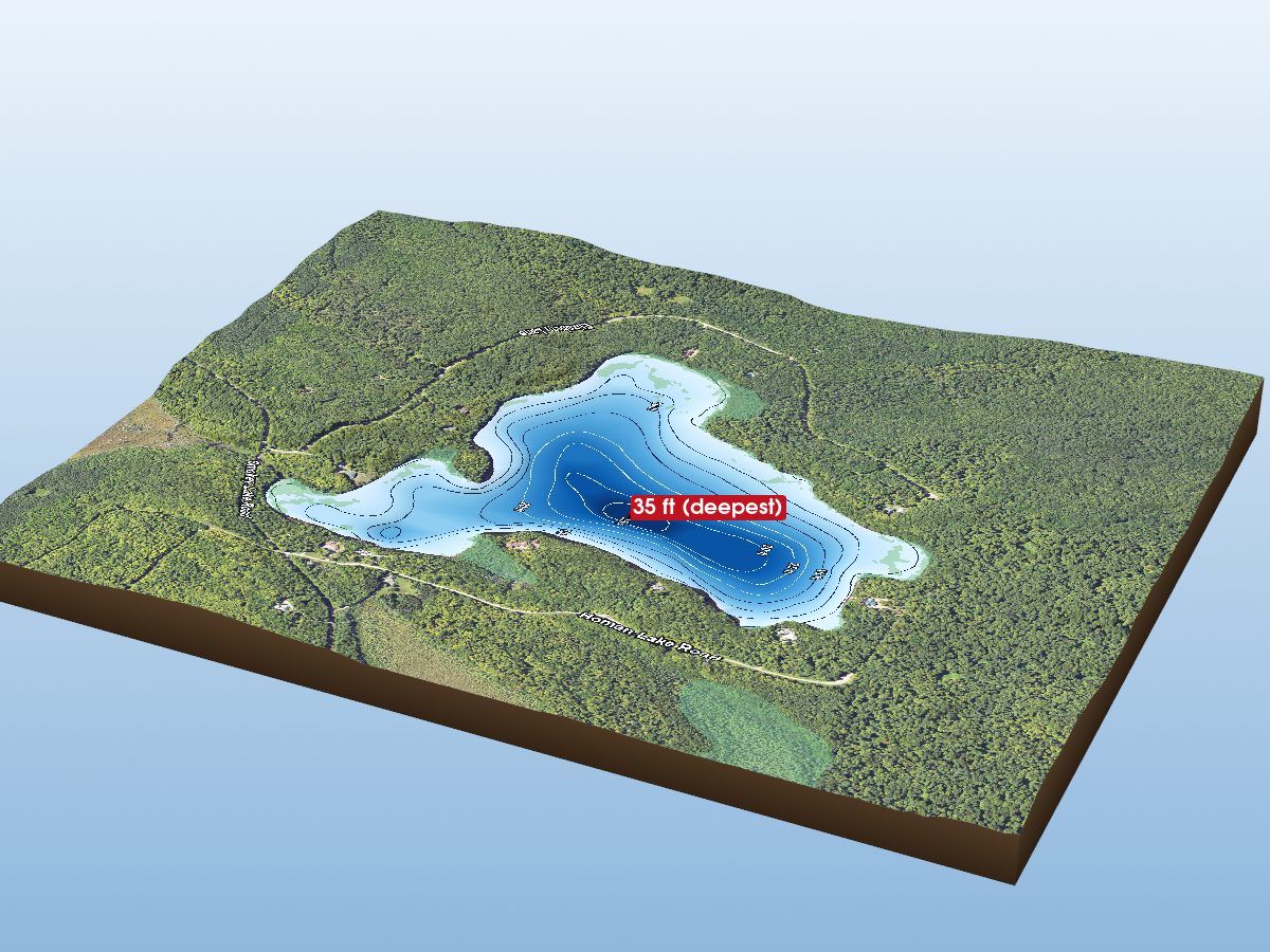 Depth map of Homan Lake
