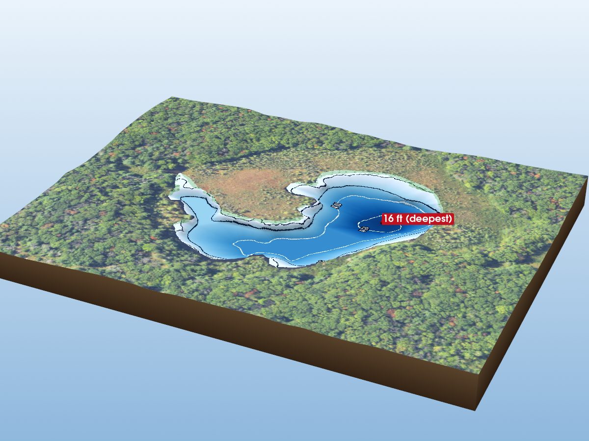 Depth map of Honawan Lake