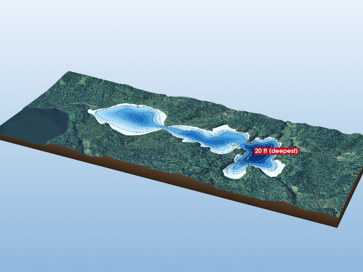 Depth map of Hooch Lake