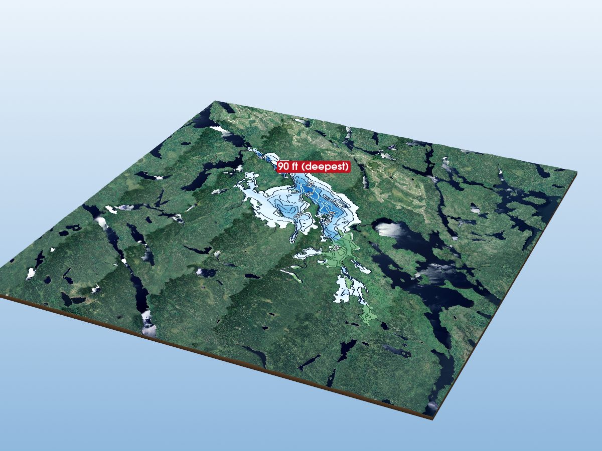 Depth map of Hooker Lake