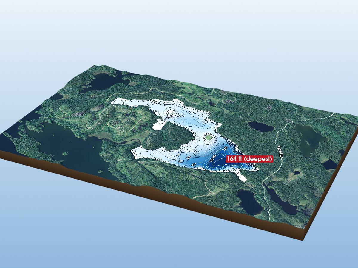 Depth map of Hope Lake