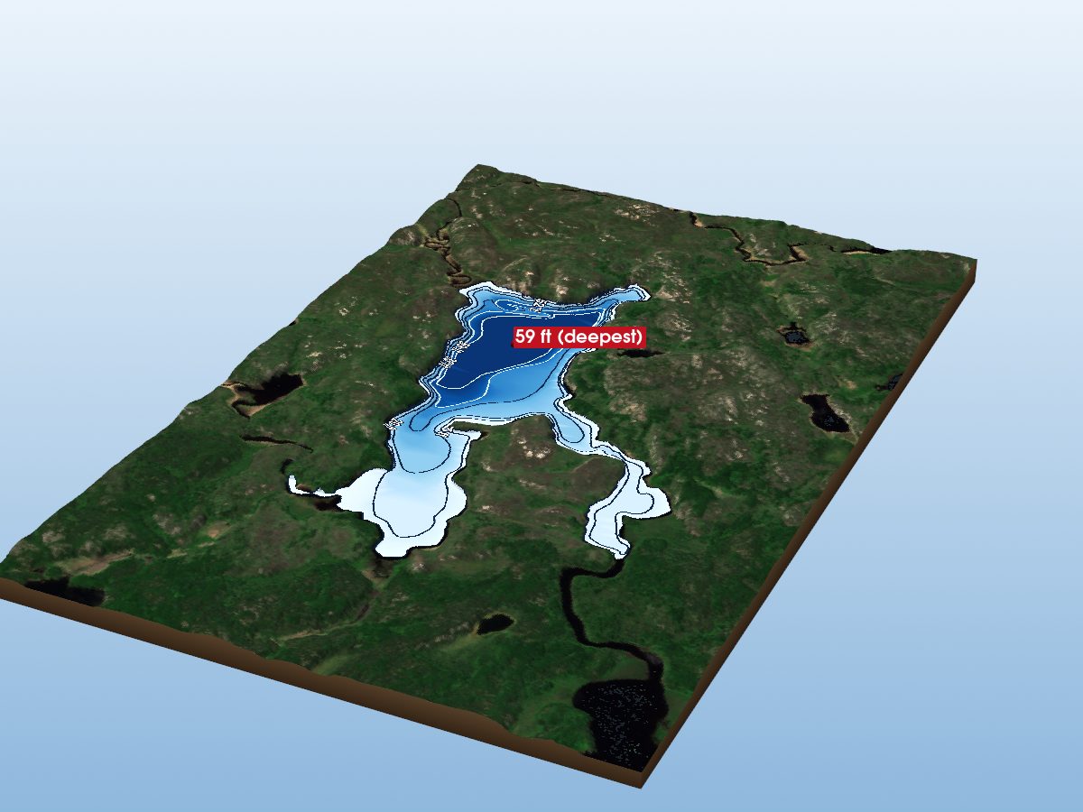 Depth map of Hornblendite Lake