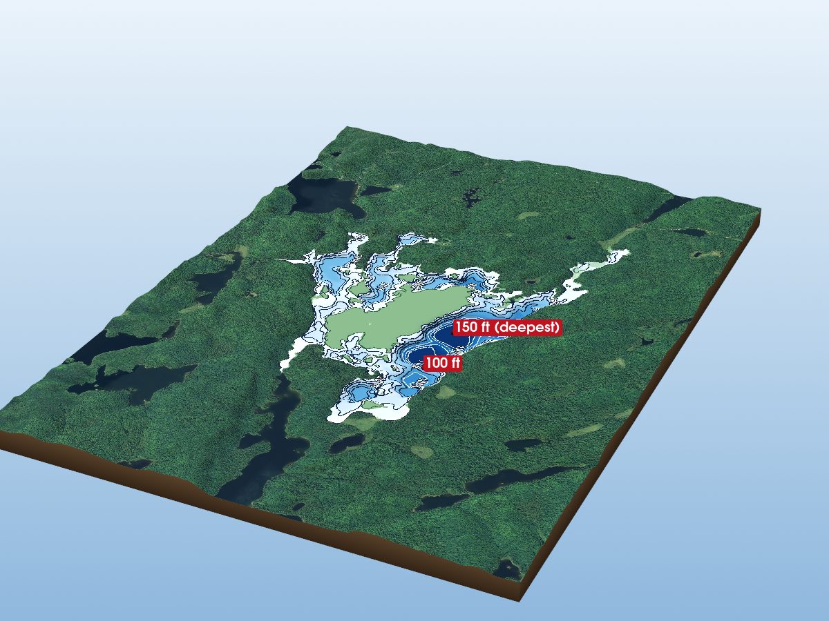 Depth map of Horner Lake