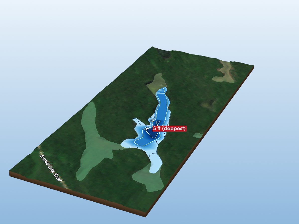 Depth map of Horseshoe Marsh
