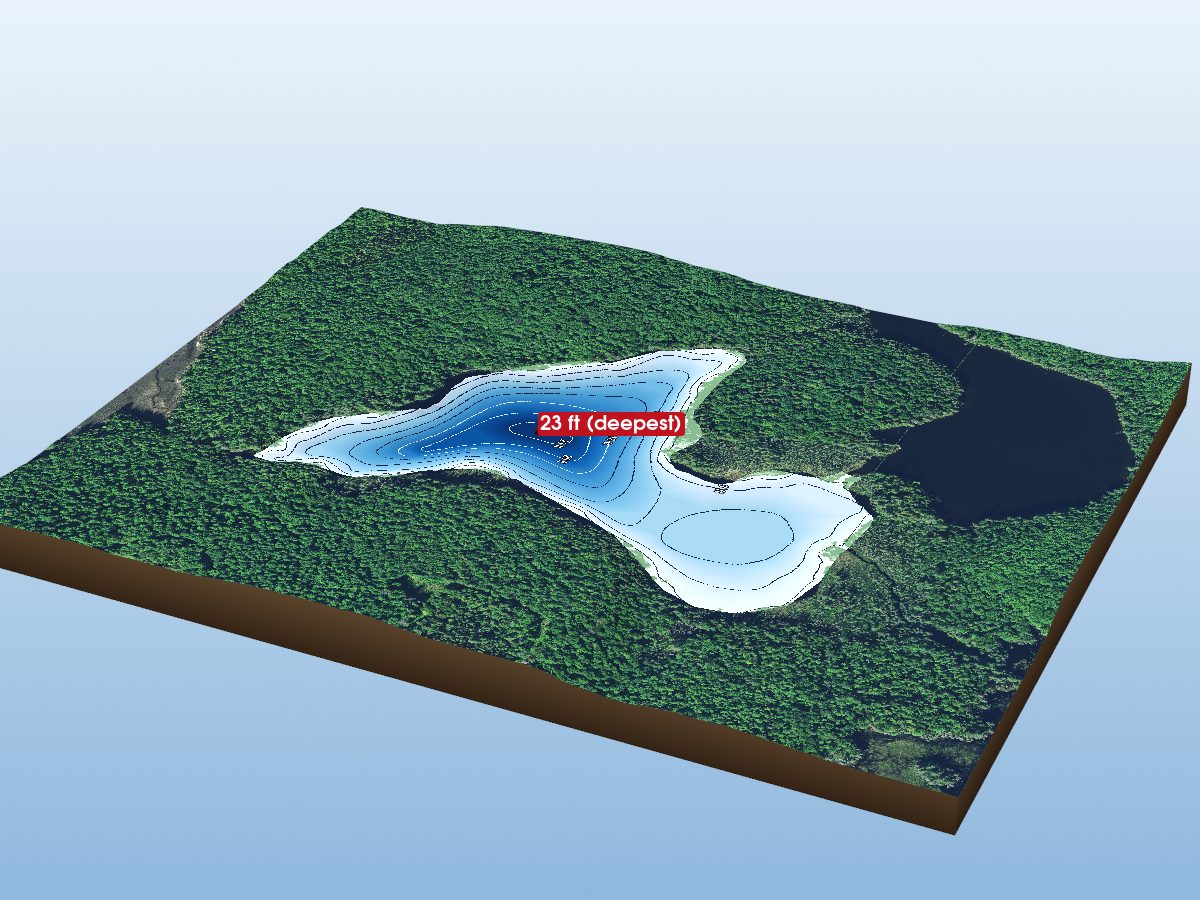 Depth map of Hosiery Lake