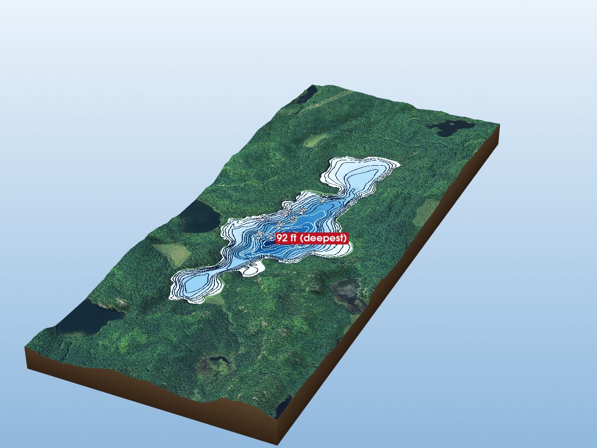 Depth map of Hough Lake