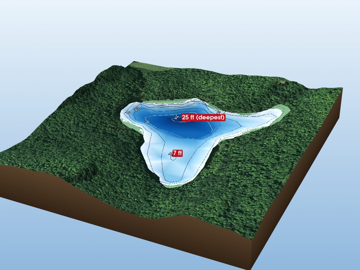 Depth map of Hound Lake