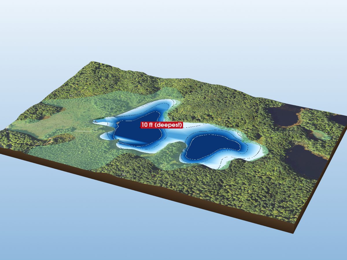 Depth map of Houser Lake