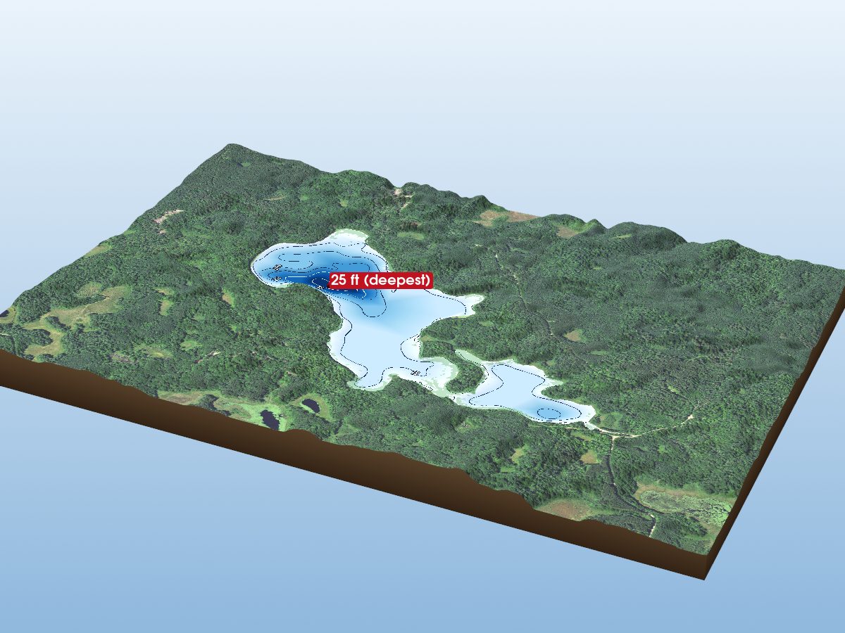 Depth map of Hovde Lake