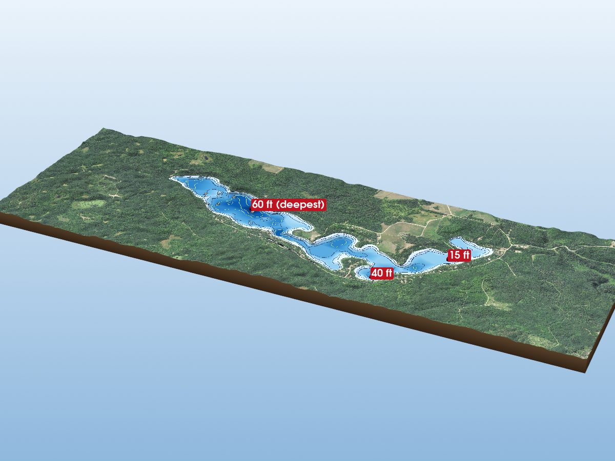 Depth map of Howard Lake