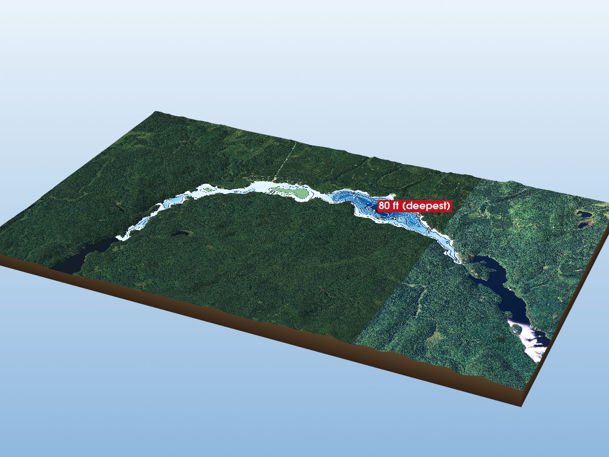 Depth map of Howard Lake
