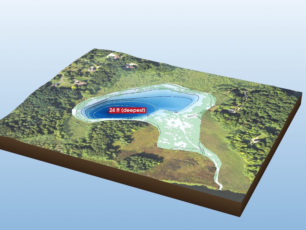 Depth map of Howe Lake