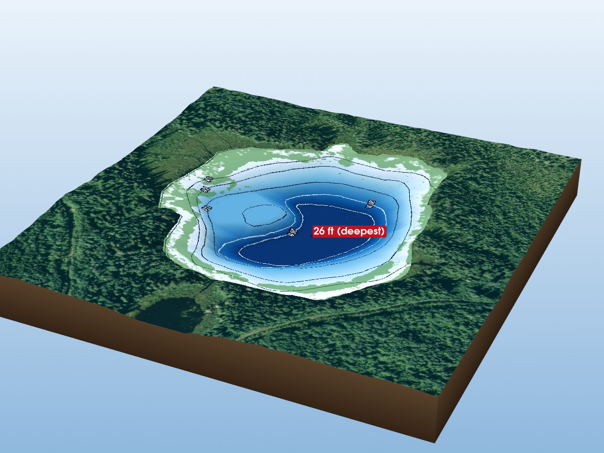 Depth map of Howells Lake 6