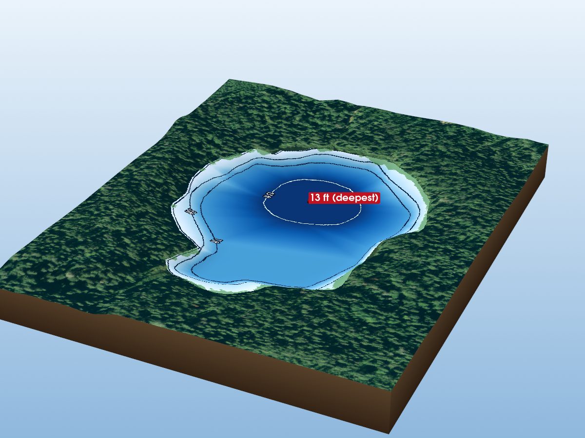 Depth map of Howells Lake 74