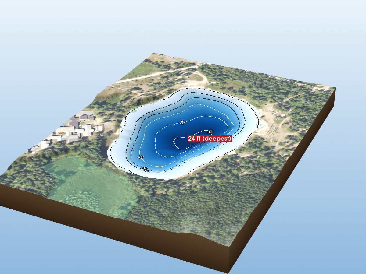 Depth map of Howes Lake