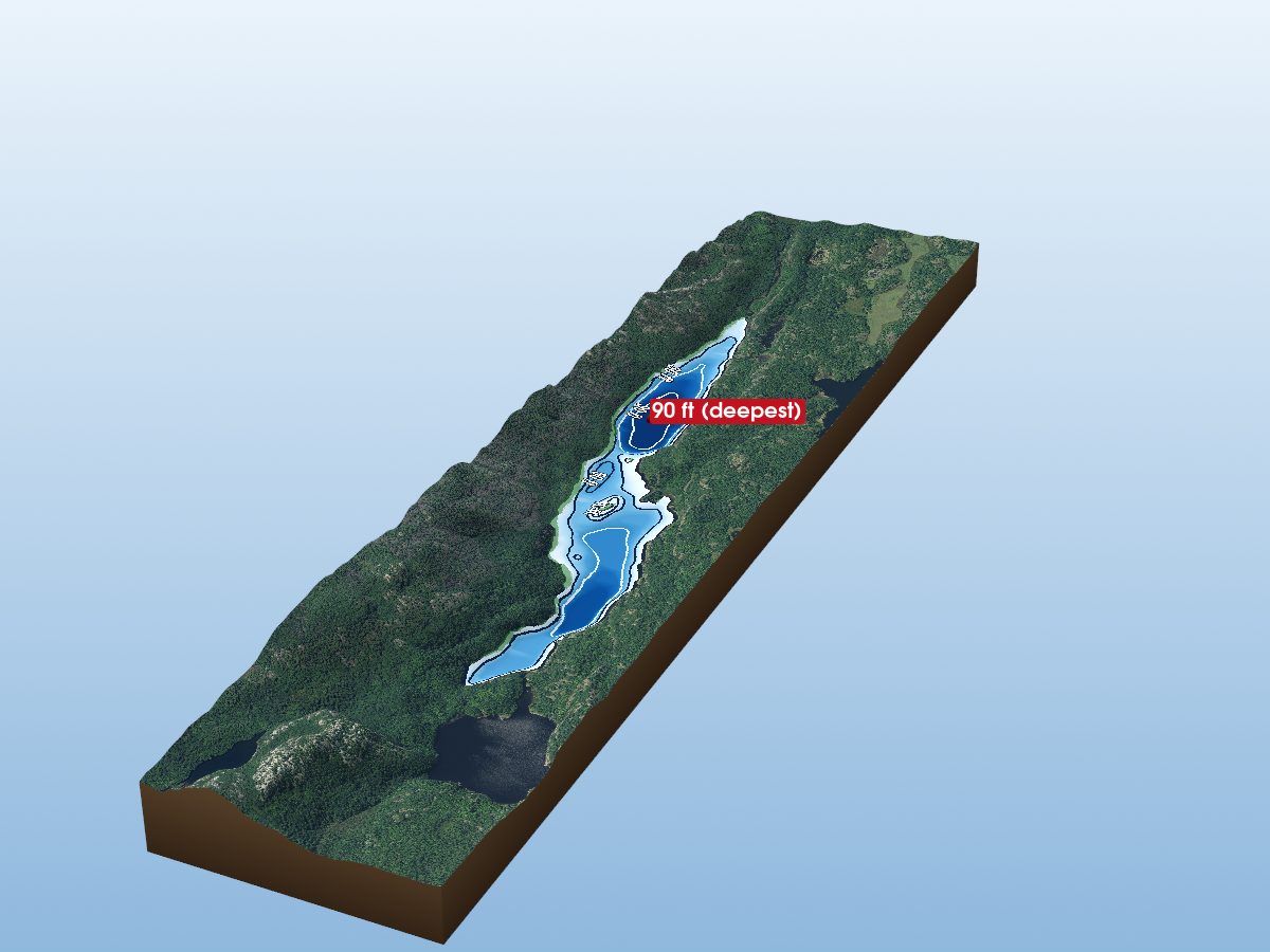 Depth map of Howry Lake