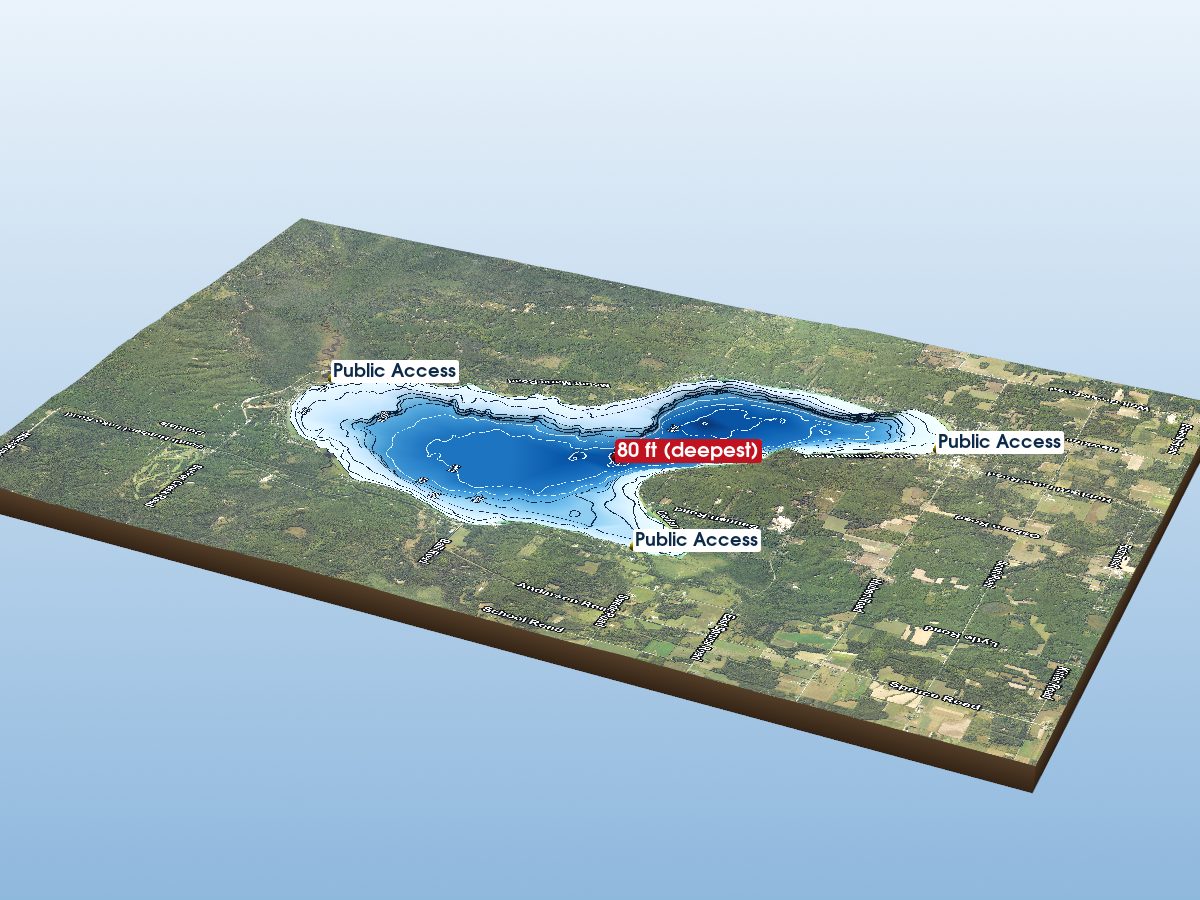 Depth map of Hubbard Lake