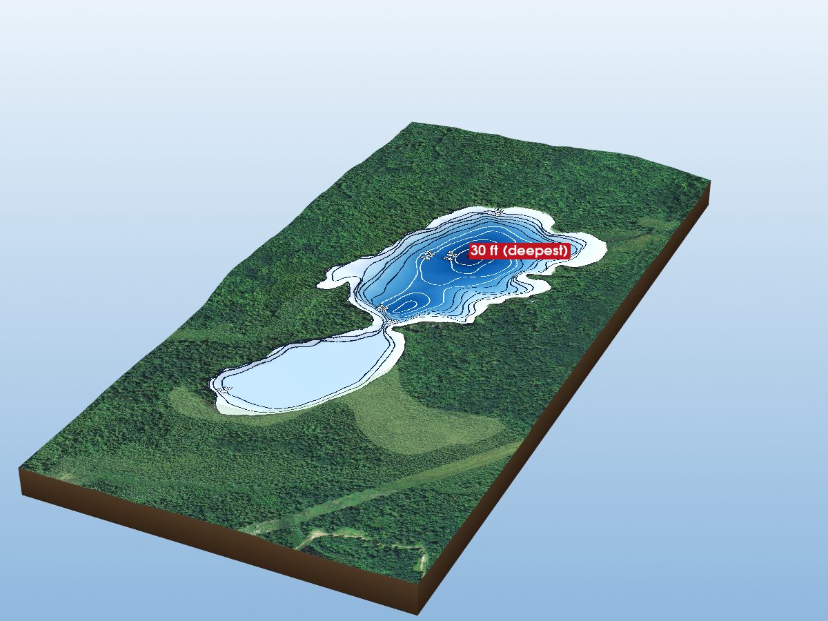Depth map of Huey Lake