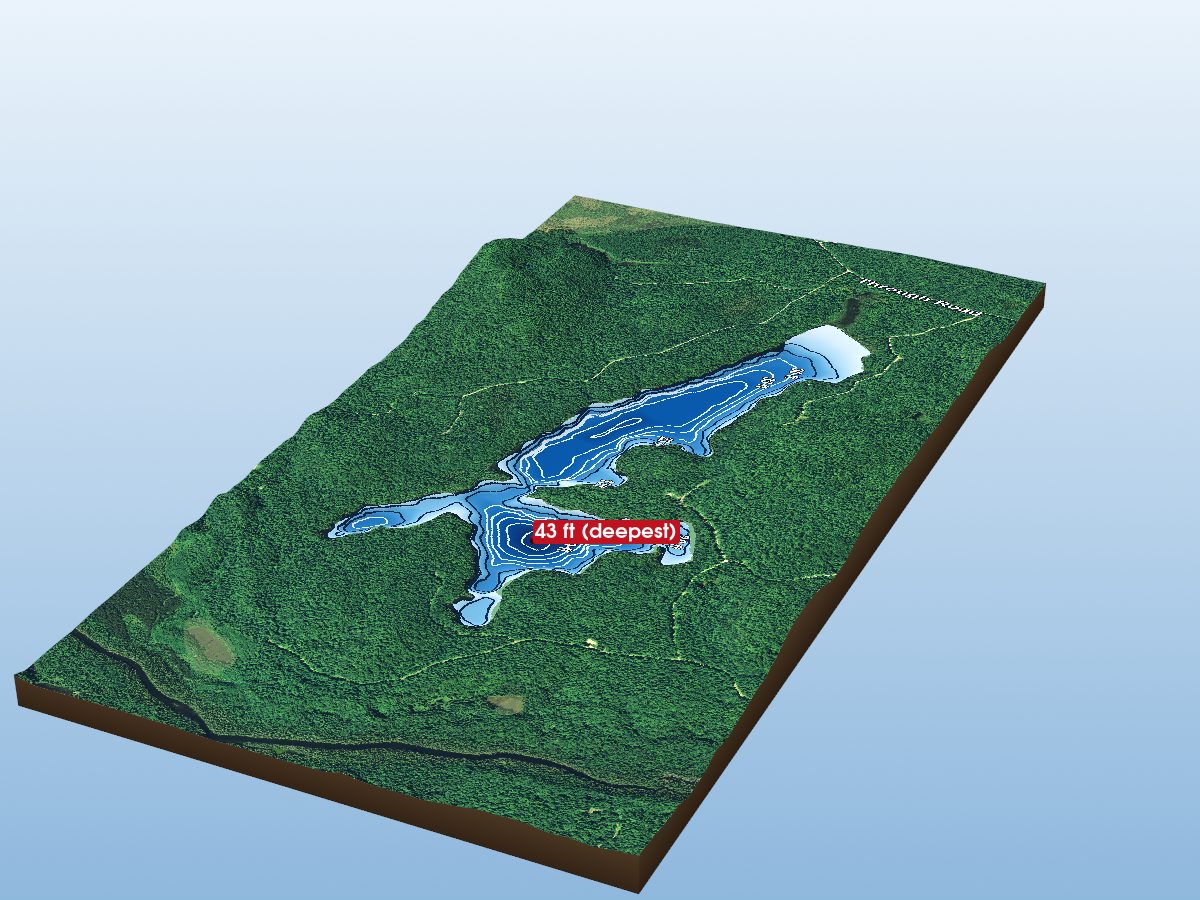 Depth map of Huff Lake