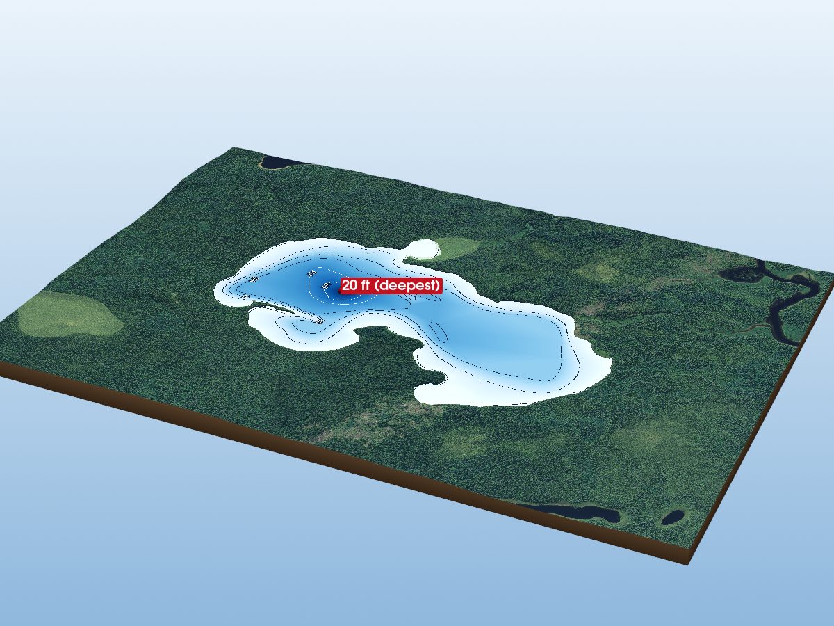 Depth map of Hughes Lake