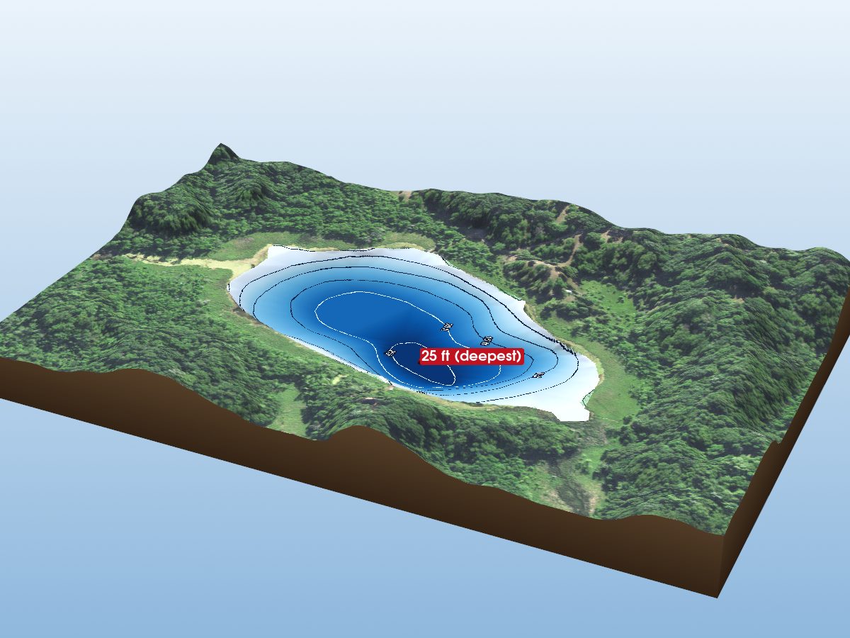 Depth map of Hulbert Lake