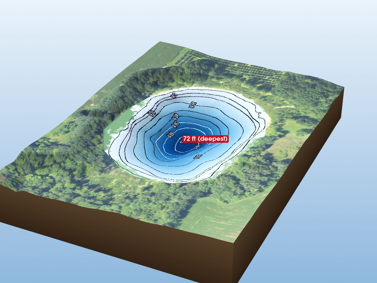 Depth map of Hull Lake