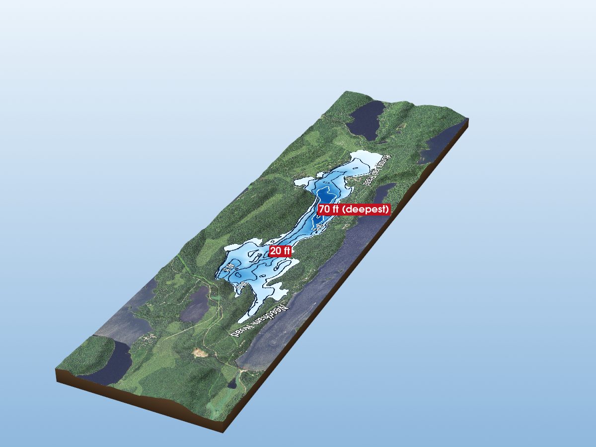 Depth map of Hungry Jack Lake