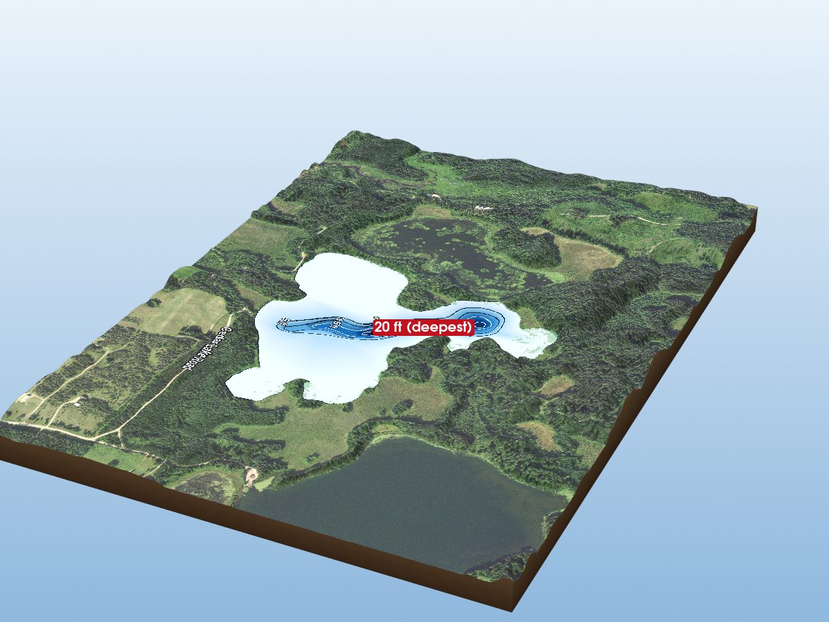 Depth map of Hungry Man Lakes