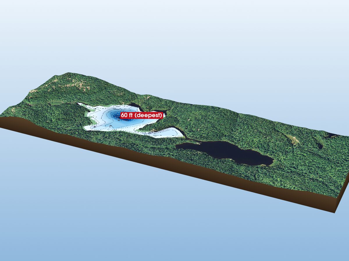 Depth map of Hunters Lakes