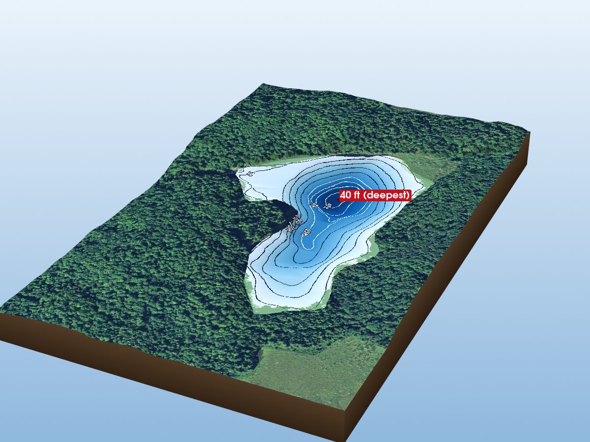 Depth map of Hurst Lake