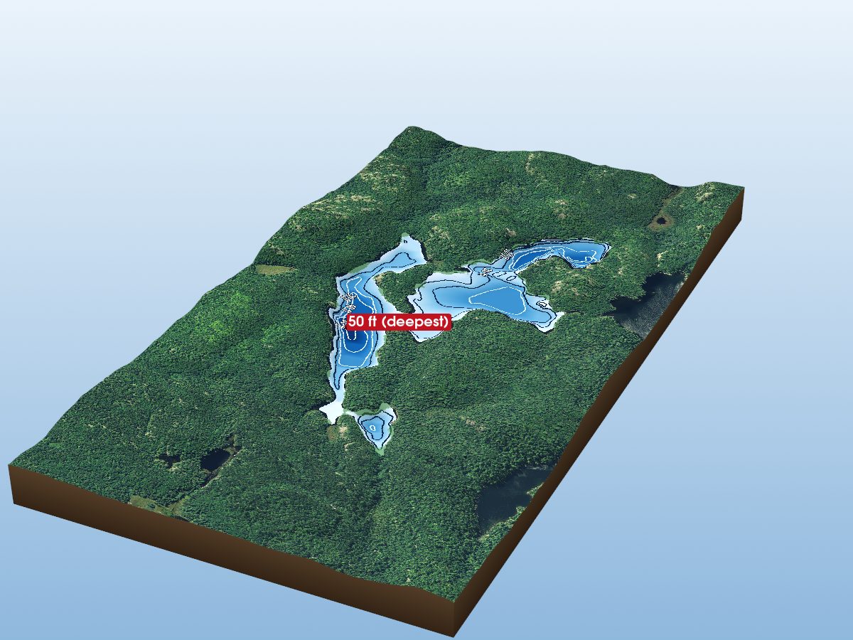 Depth map of Hyslop Lake