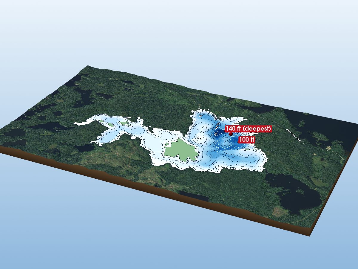 Depth map of Icarus Lake