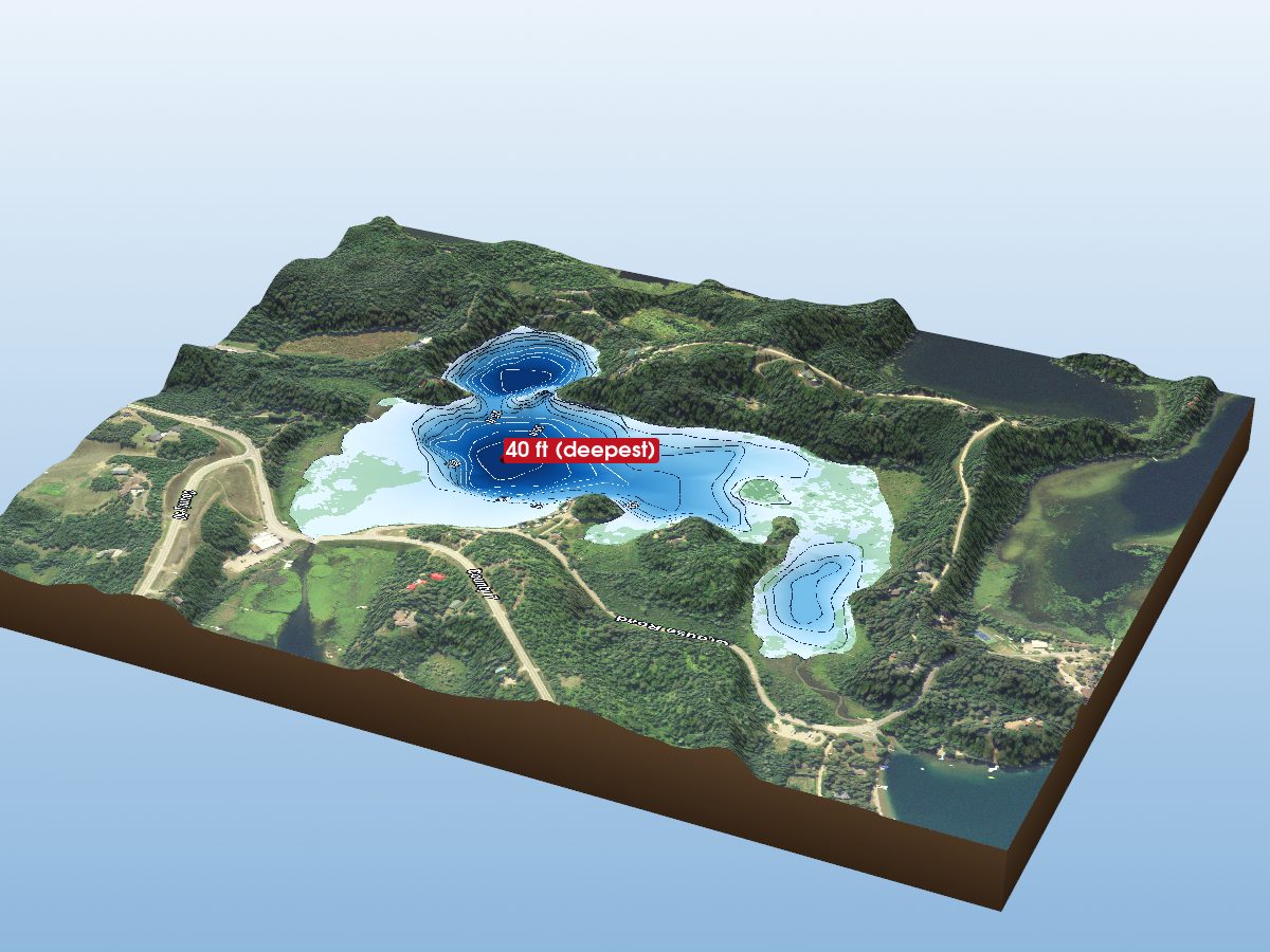 Depth map of Ida Lake