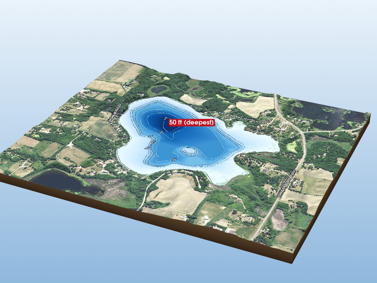 Depth map of Ida Lake