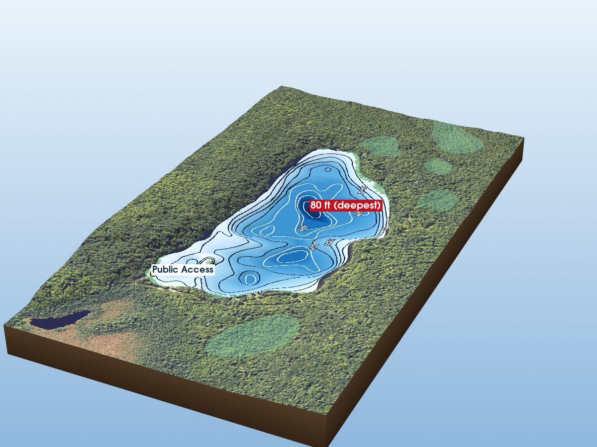 Depth map of Imp Lake