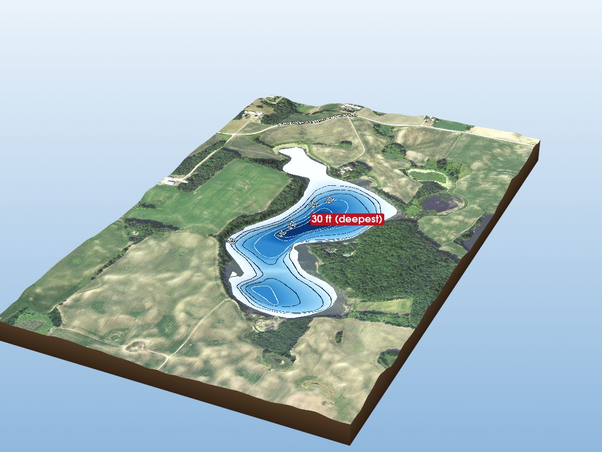 Depth map of Indian Lake