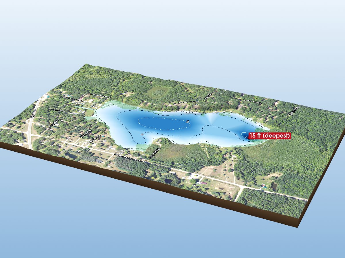 Depth map of Indian Lake