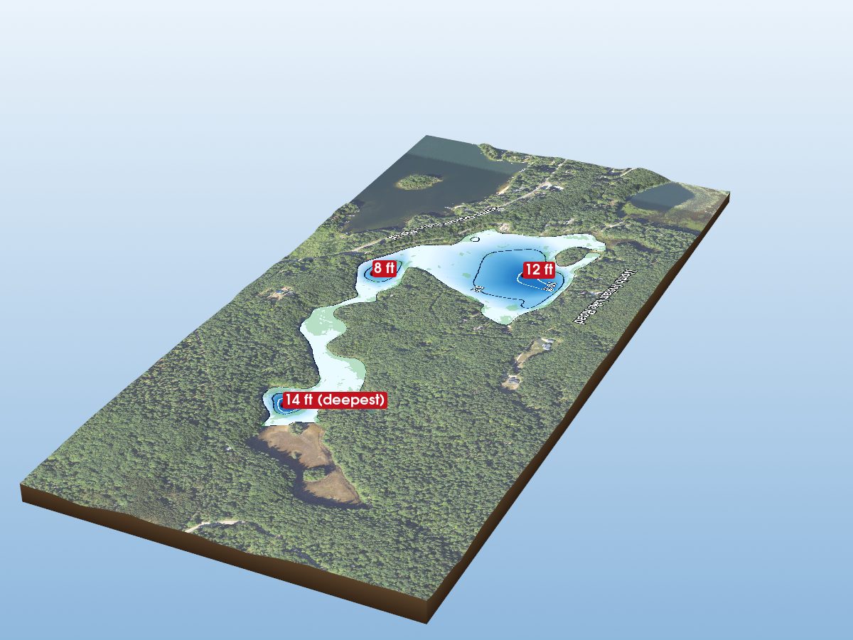 Depth map of Indian Lake