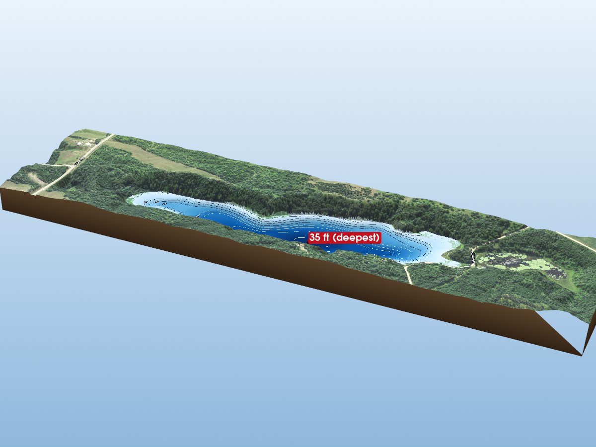 Depth map of Indian Lake