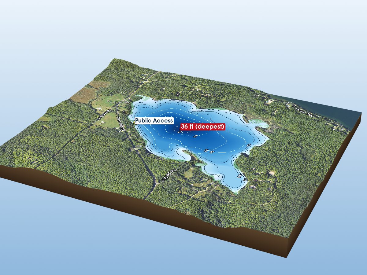 Depth map of Indian Lake