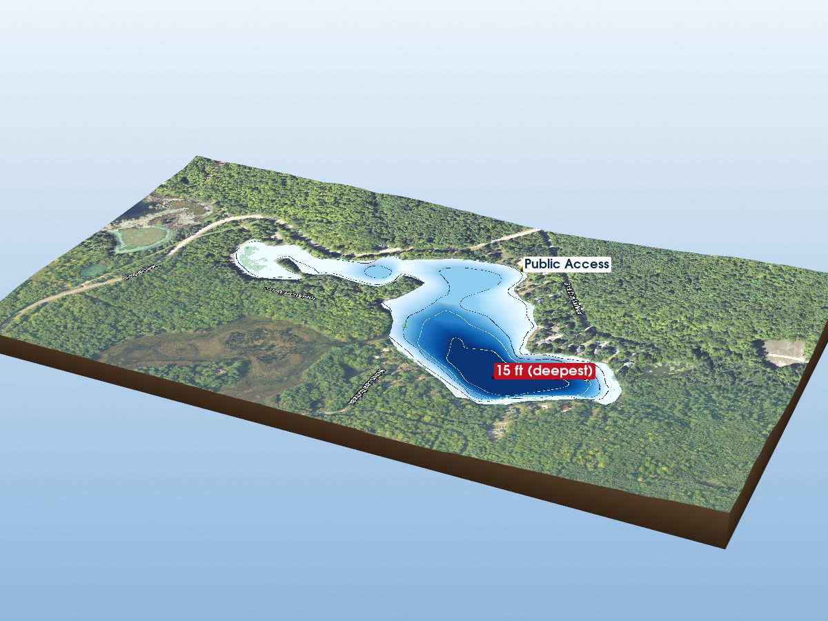 Depth map of Indian Lake