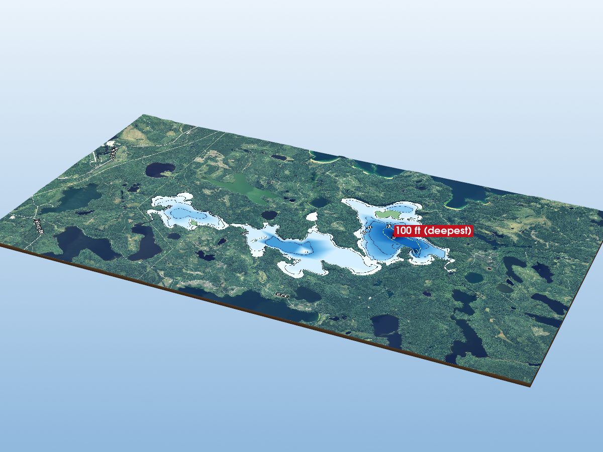 Depth map of Indian Lake