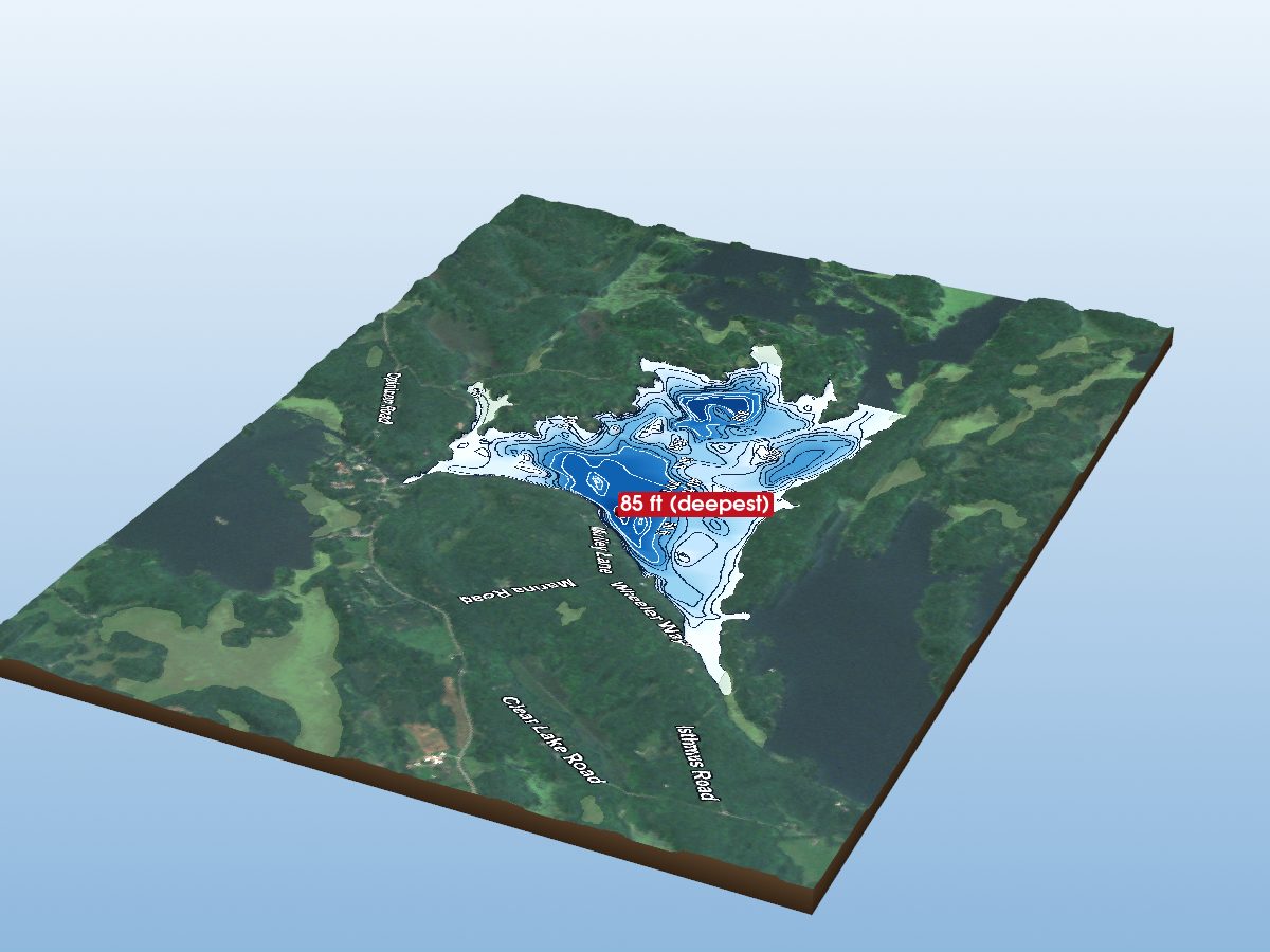 Depth map of Indian Lake
