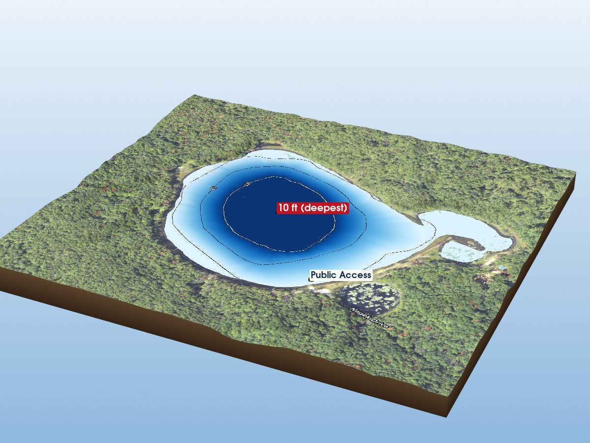 Depth map of Indian Lake