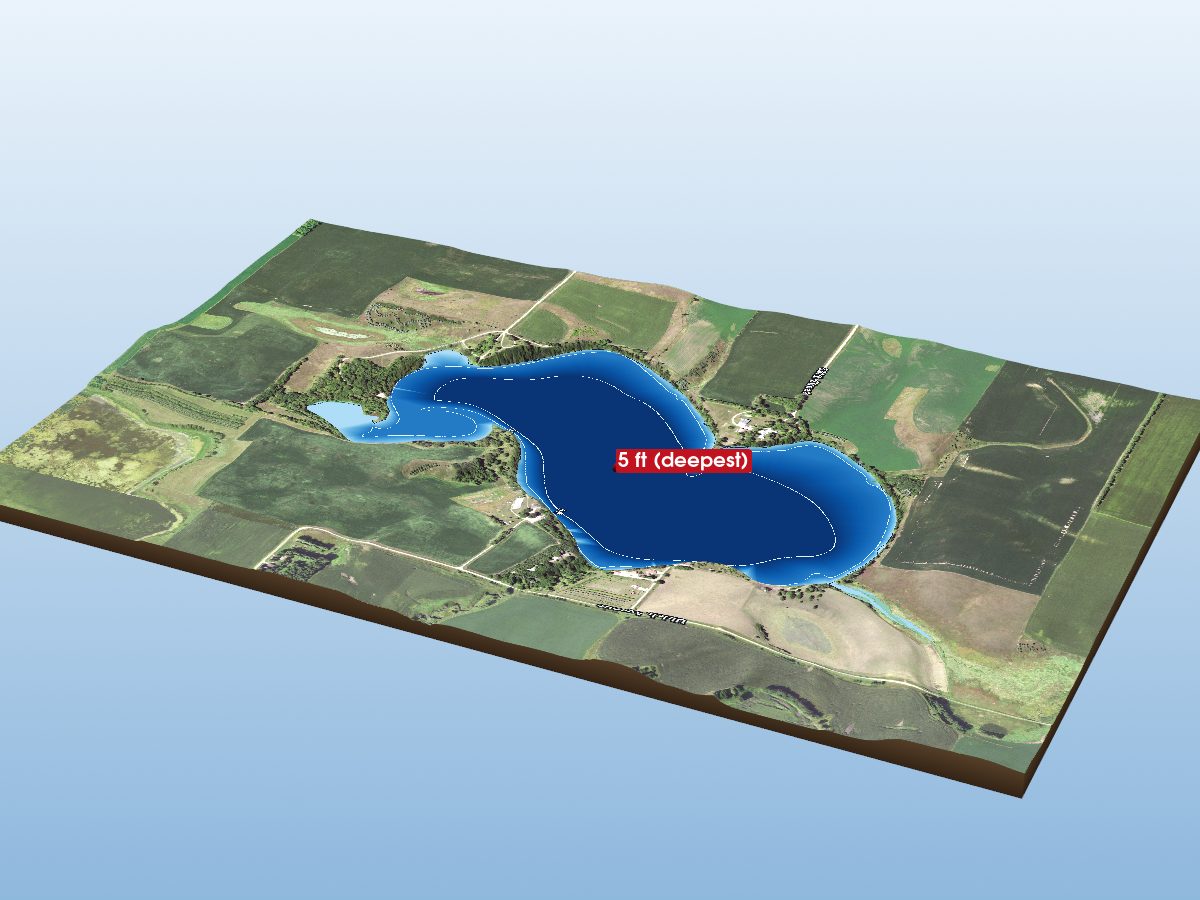 Depth map of Indian Lake