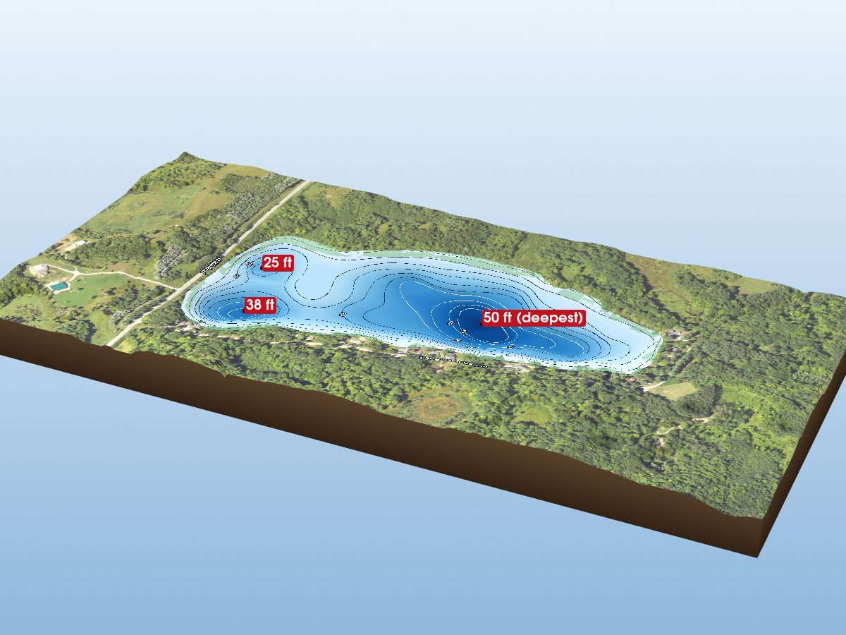 Depth map of Indian Lake