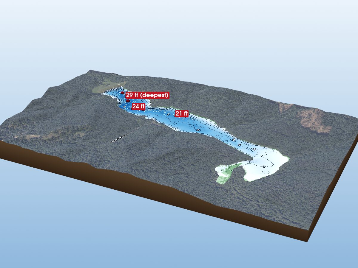 Depth map of Indian Lake