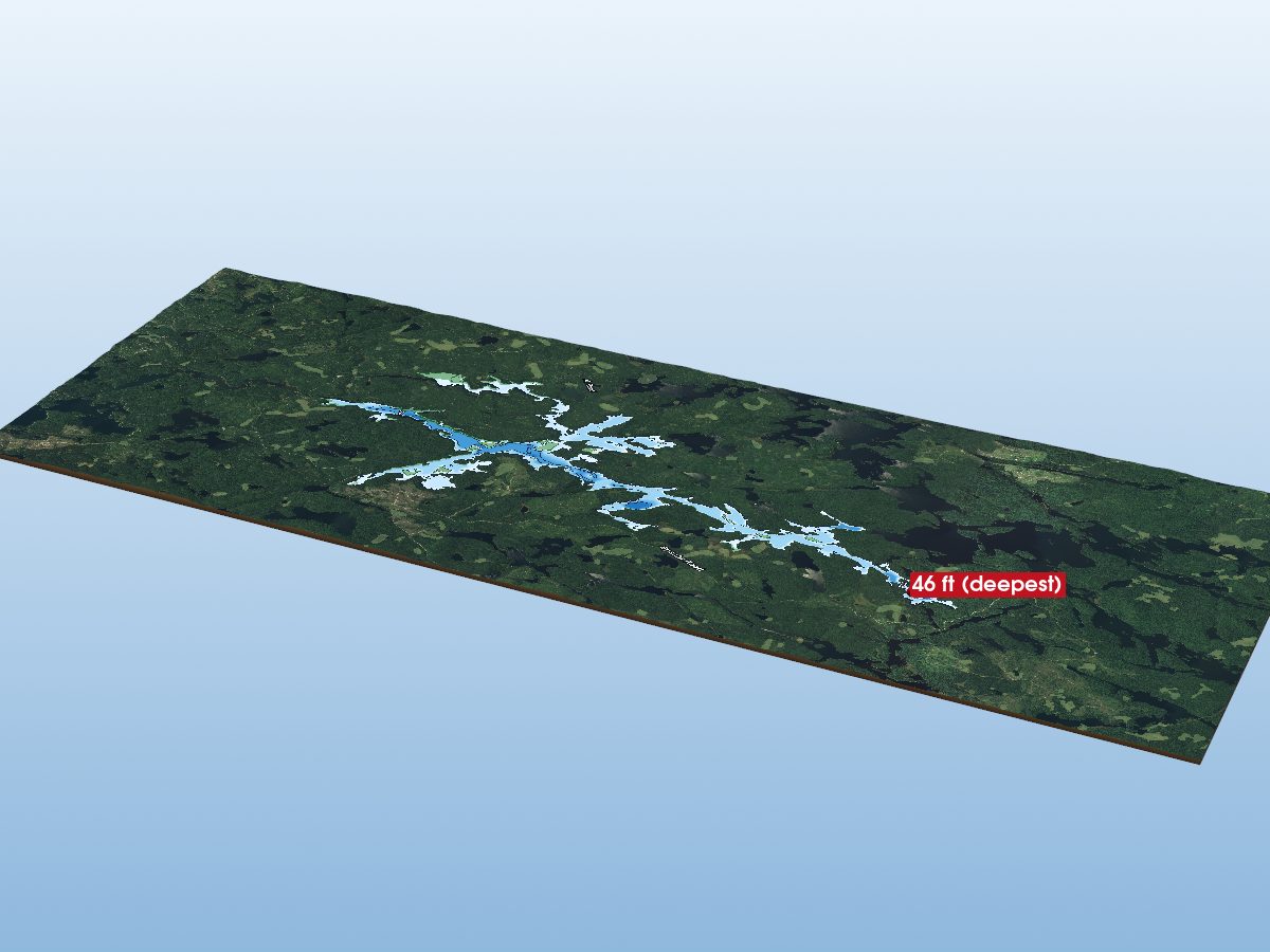 Depth map of Indian Lake