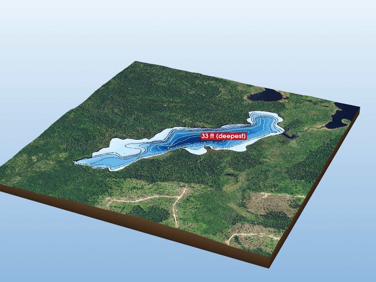 Depth map of Indian Lake